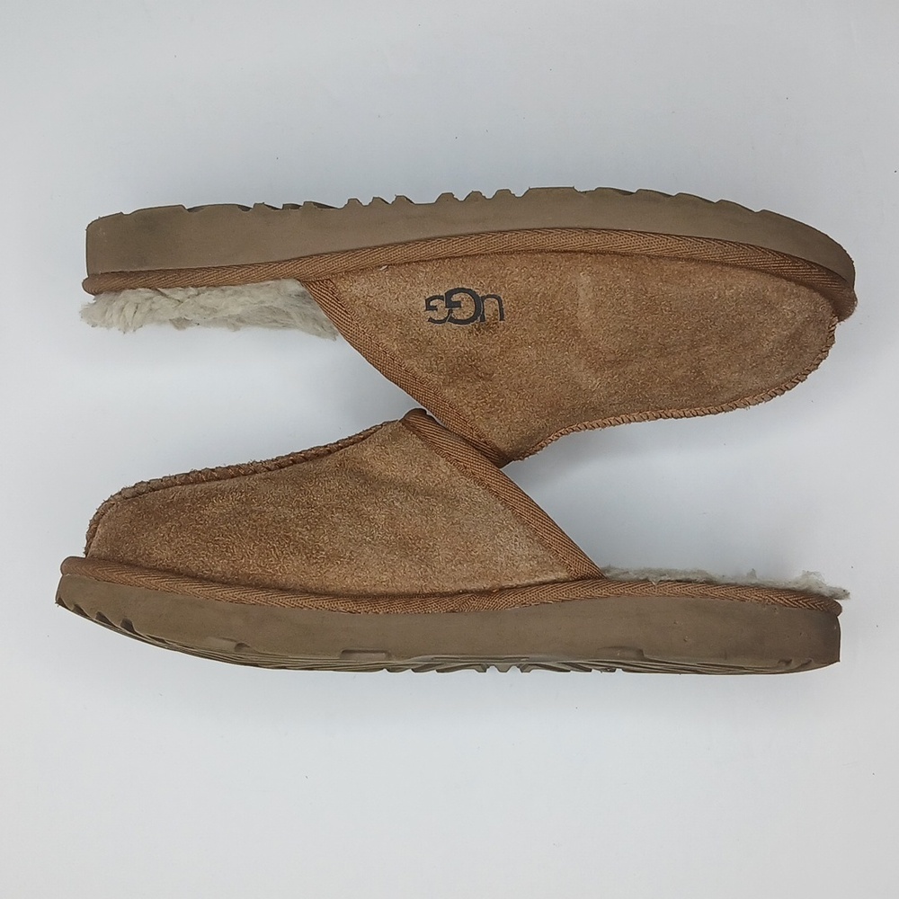 UGG Keegan Slide Slipper Chestnut Suede Shearling Slip On Shoes Kids Size‎ 3 - Picture 5 of 8